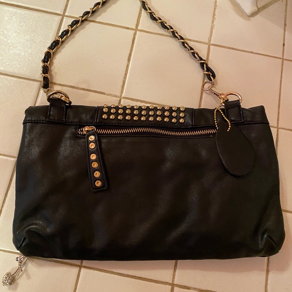 Gold Detailed Black Handbag - Picture 4 of 5